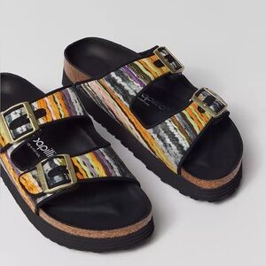 New Birkenstock Papillio Arizona Yarn Platform Sandals